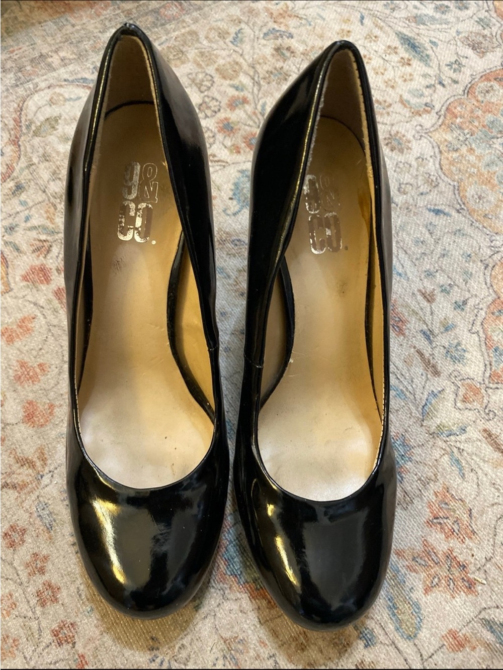 Classic Black Patent Round-Toe Women's 4” Heel